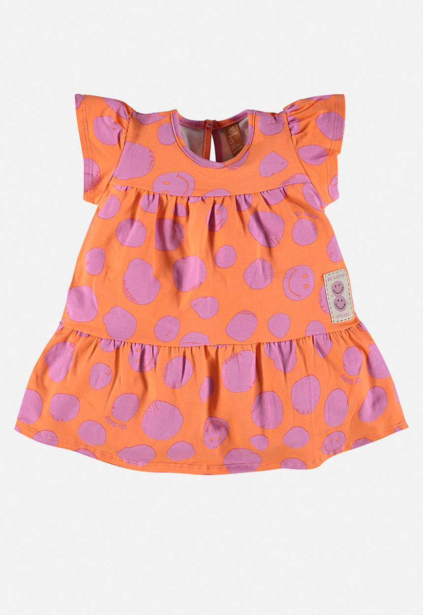 UP Baby - Elastane jersey dress - orange & purple