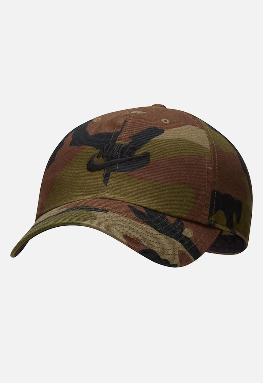 Nike - U nsw h86 futura wash camo cap - medium olive & black