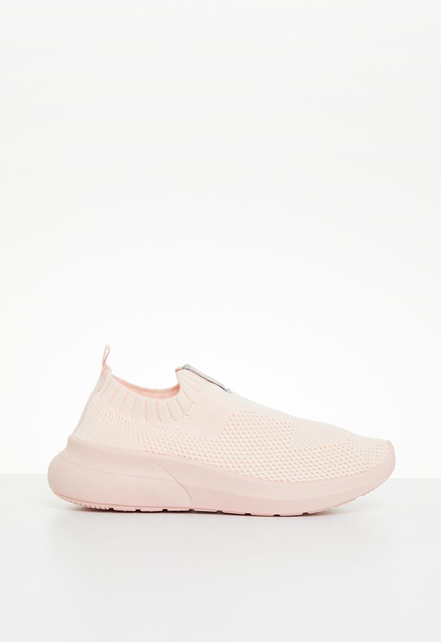 Pierre Cardin - Girls woven slip on sneaker - pink & white