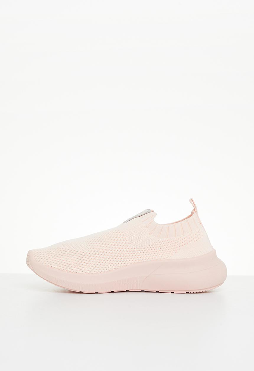 Pierre Cardin - Girls woven slip on sneaker - pink & white