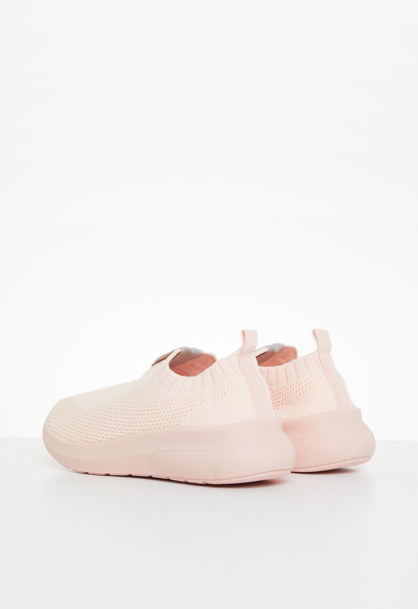 Pierre Cardin - Girls woven slip on sneaker - pink & white