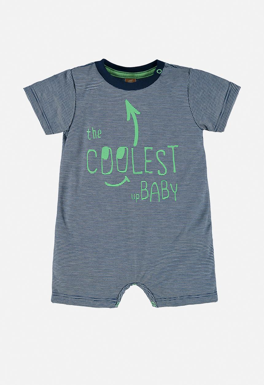 UP Baby - Yarn dyed single jersey romper - dark blue