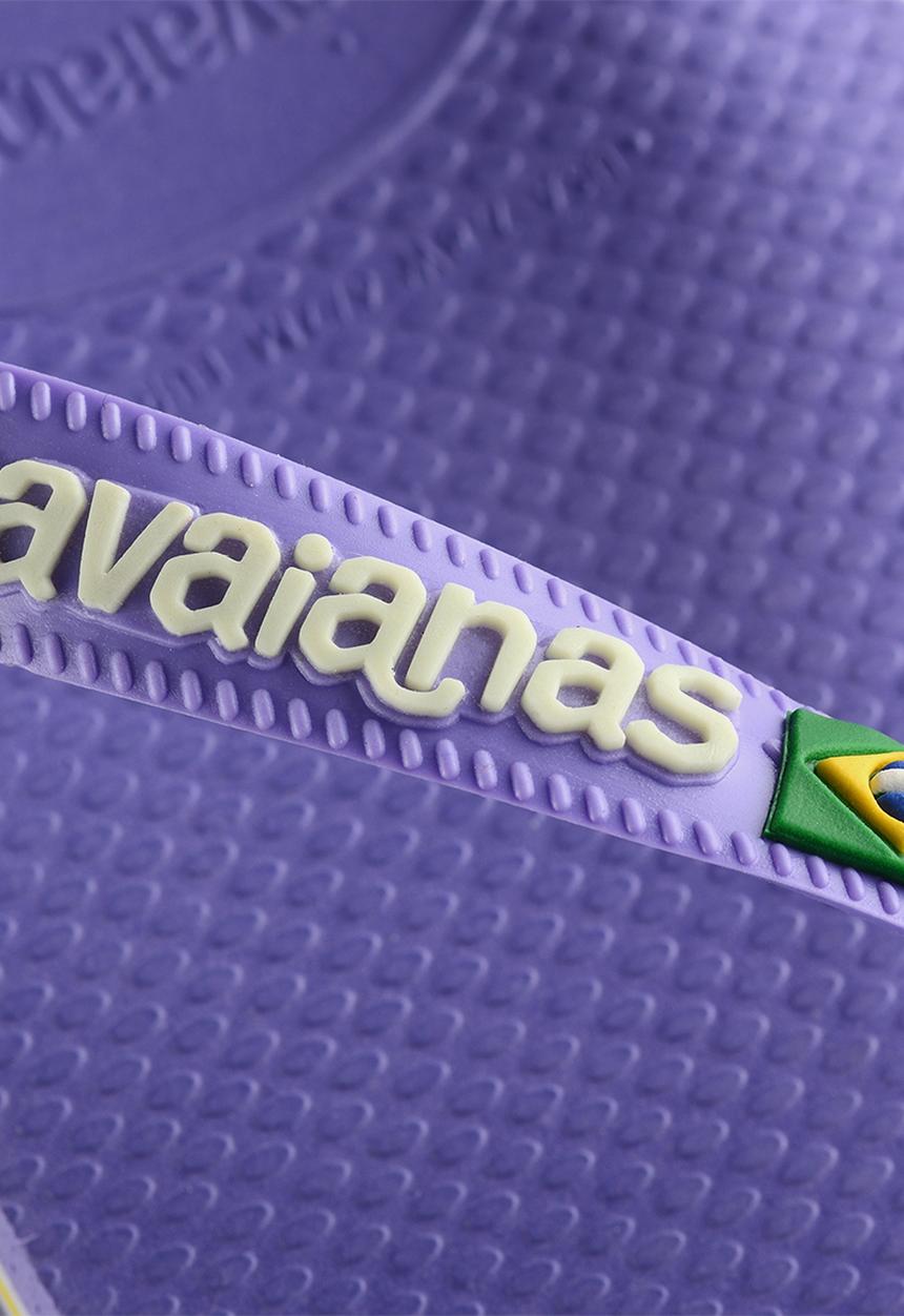 Havaianas - Brazil logo - purple paisley