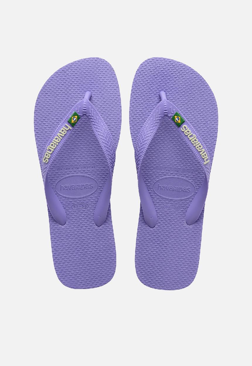 Havaianas - Brazil logo - purple paisley
