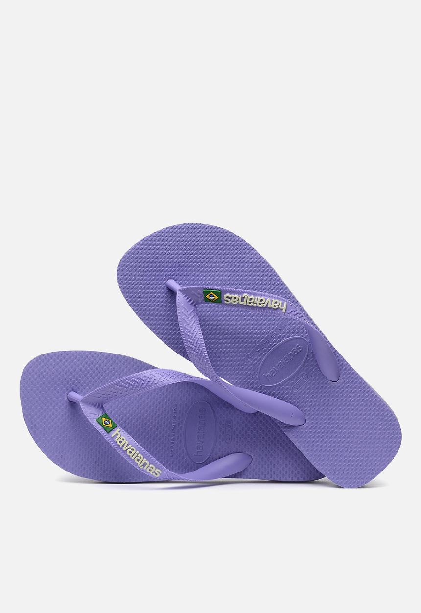 Havaianas - Brazil logo - purple paisley
