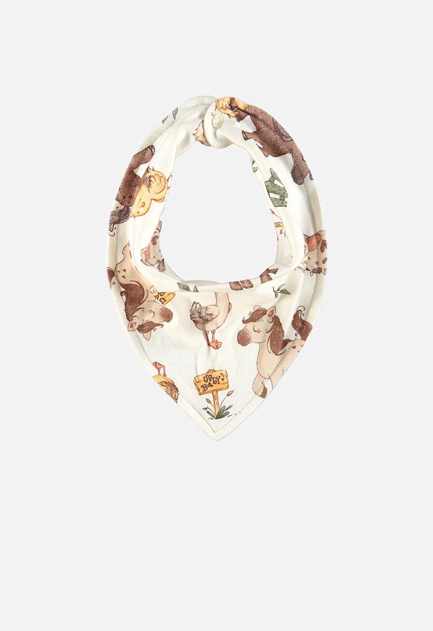 UP Baby - Soft jersey cotton bib - off white