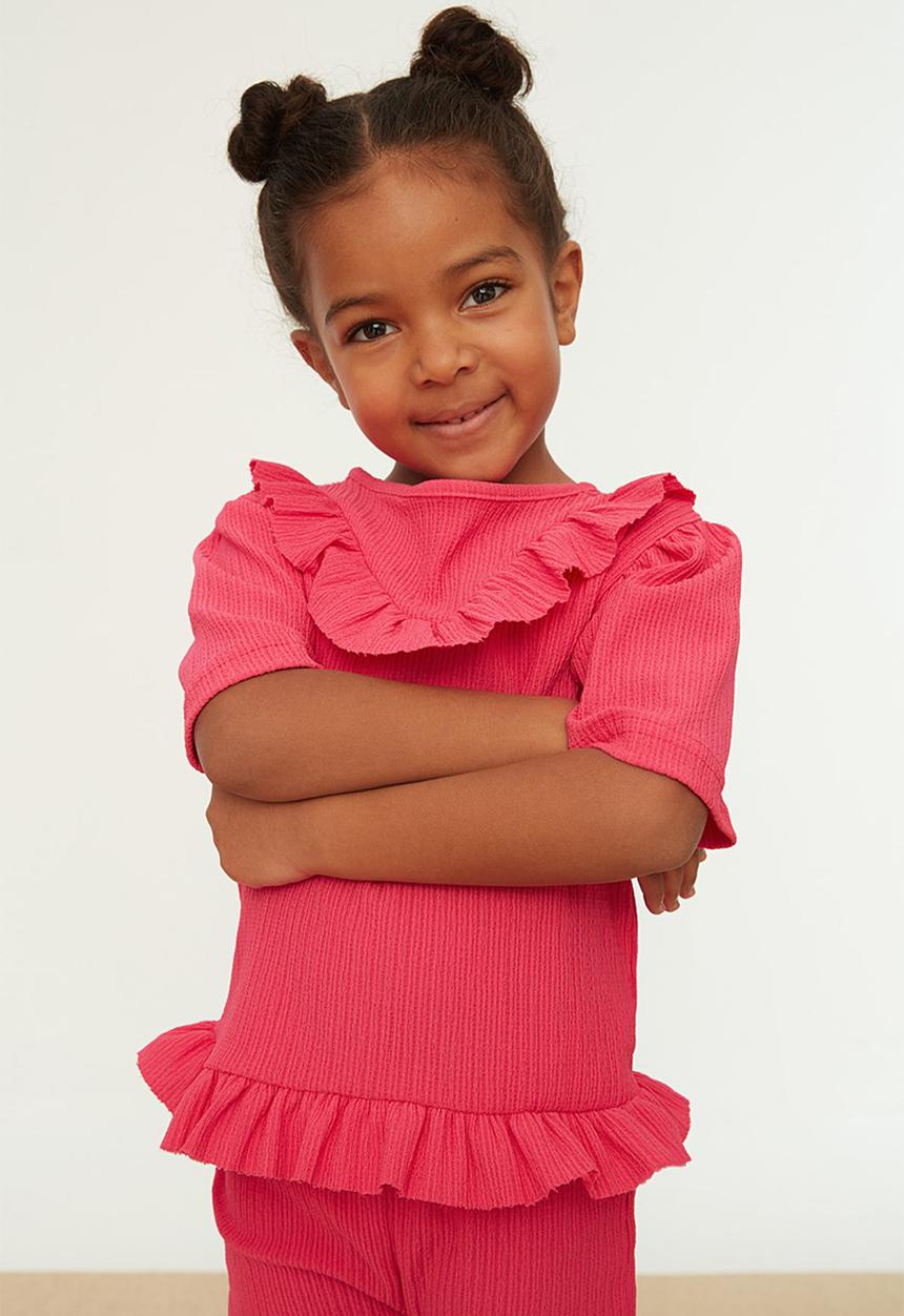Trendyol - Girls bottom and top set - fuschsia