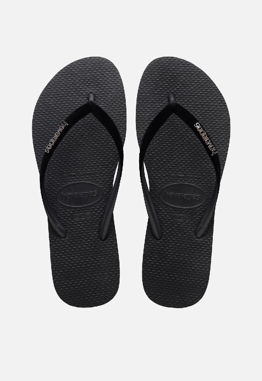 Havaianas - Slim velvet - black & dark metallic grey