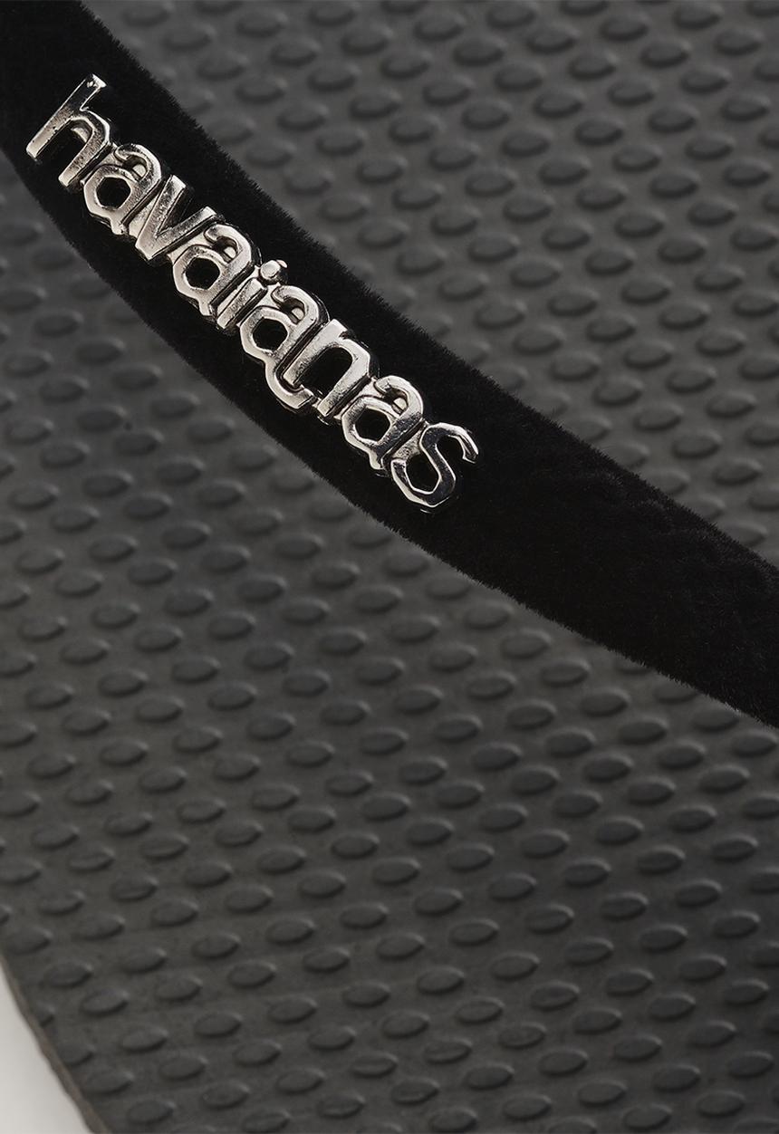 Havaianas - Slim velvet - black & dark metallic grey
