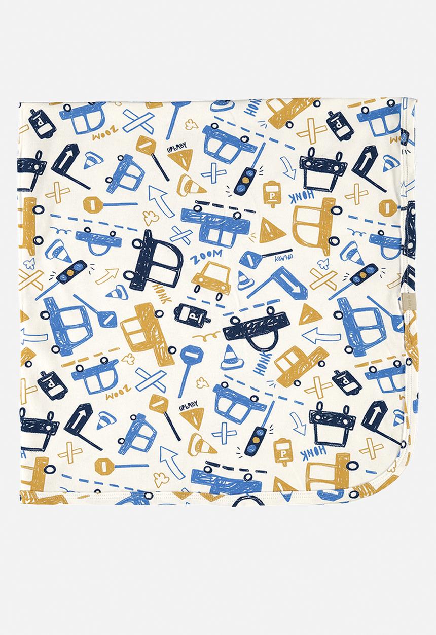UP Baby - Soft jersey cotton blanket - white