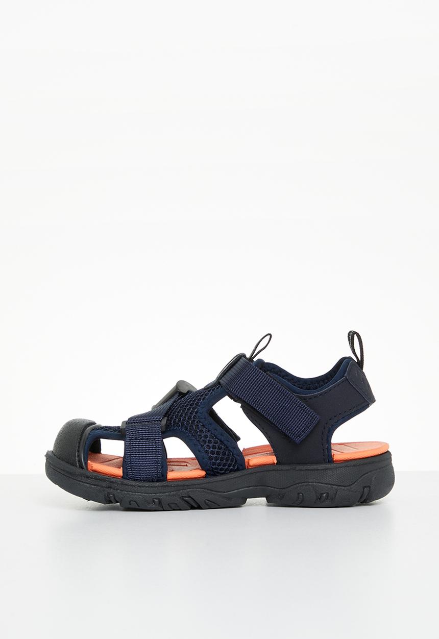 Pierre Cardin - Closed toe beach sandal - navy & orange