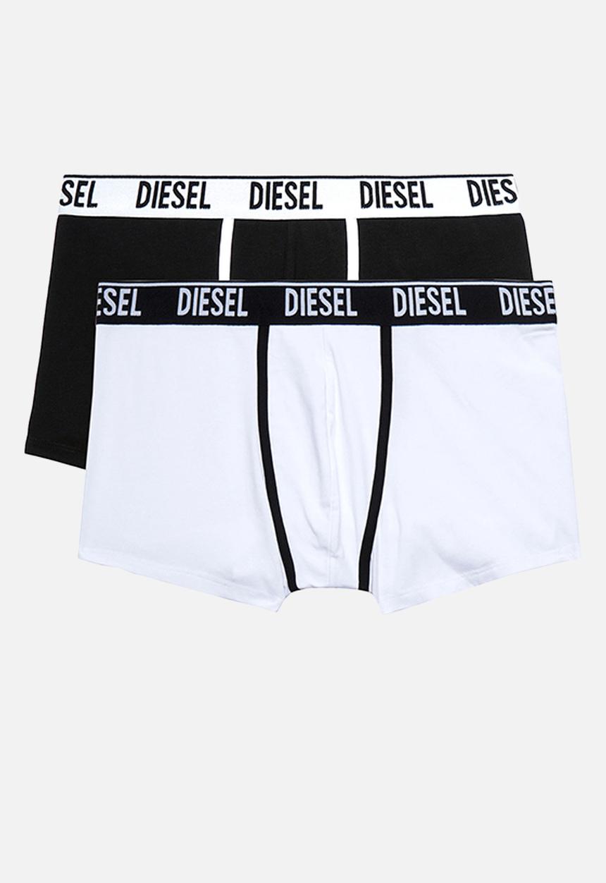 Diesel  - Umbx-damien two pack boxer briefs - black & white contrast