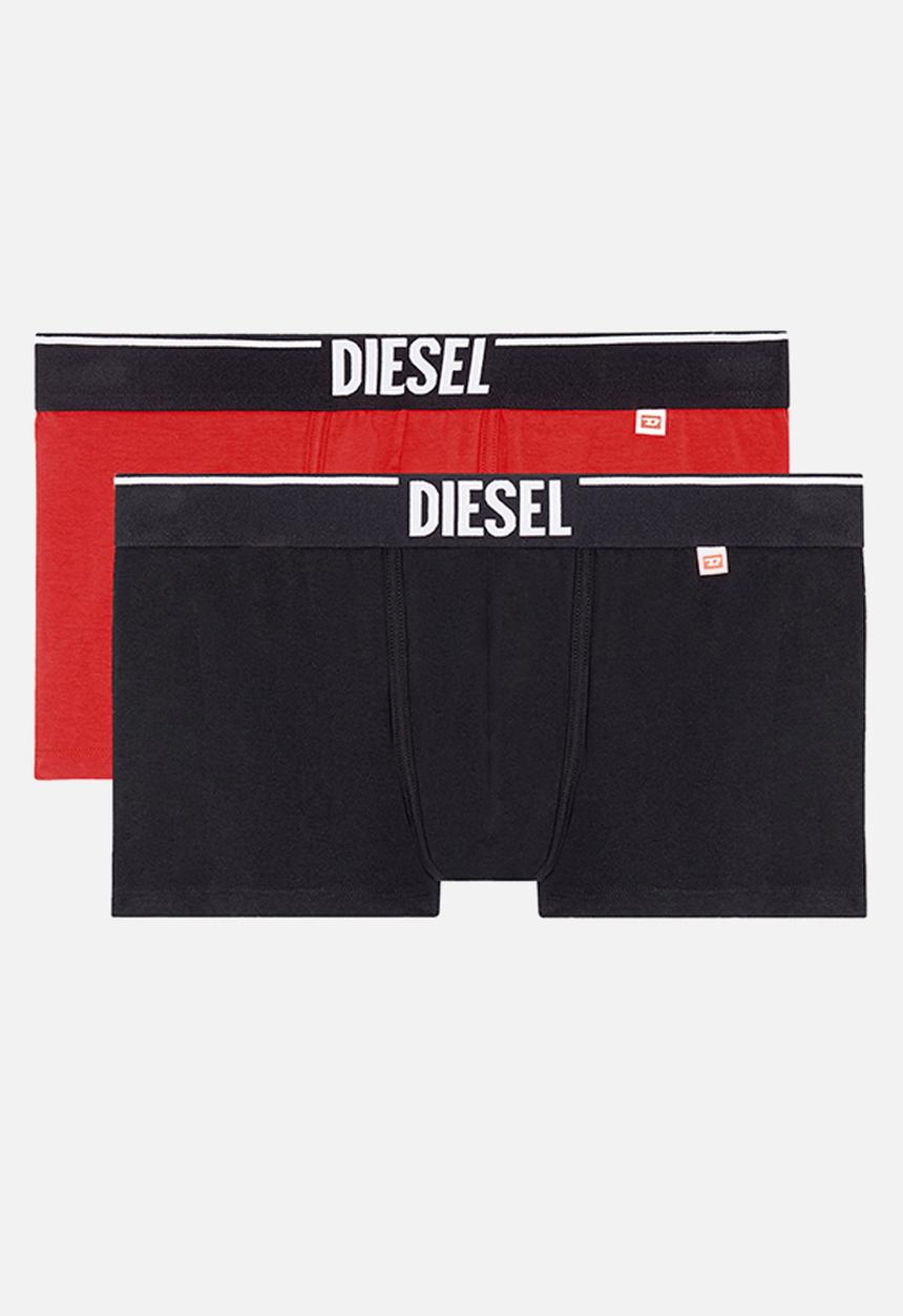 Diesel  - Umbx-damien two pack boxer briefs - black & red