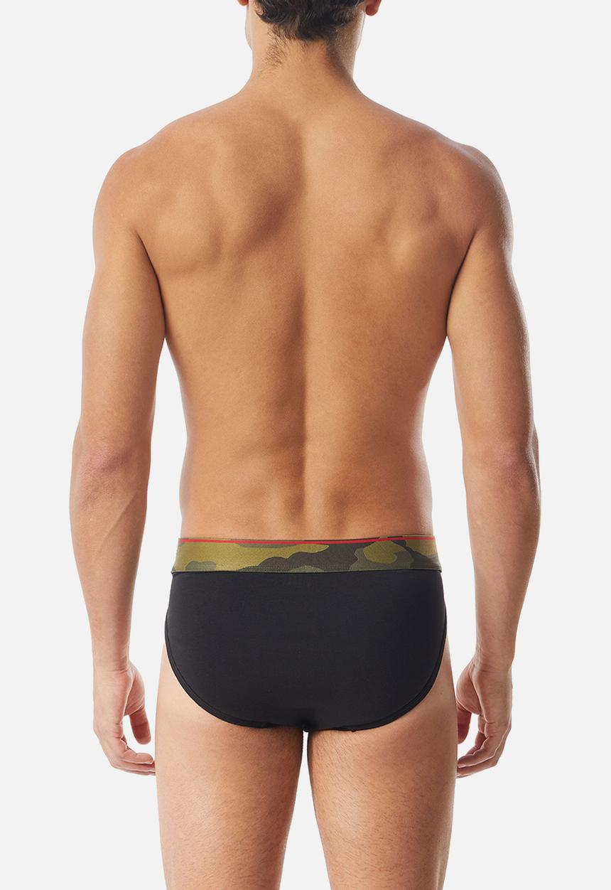 Diesel  - Umbr-andre two pack briefs - camo/black