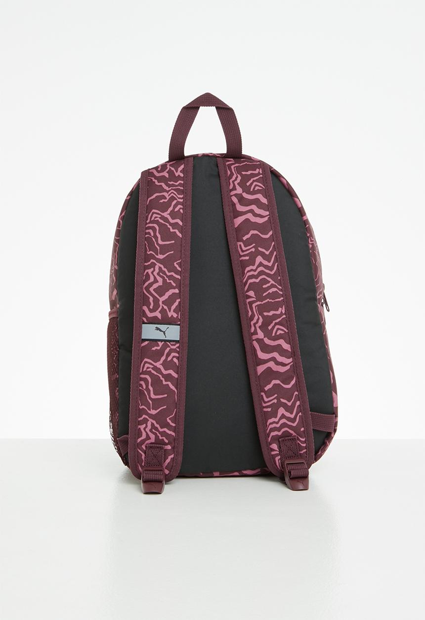 PUMA - Puma phase small backpack - aubergine-alpha girls aop
