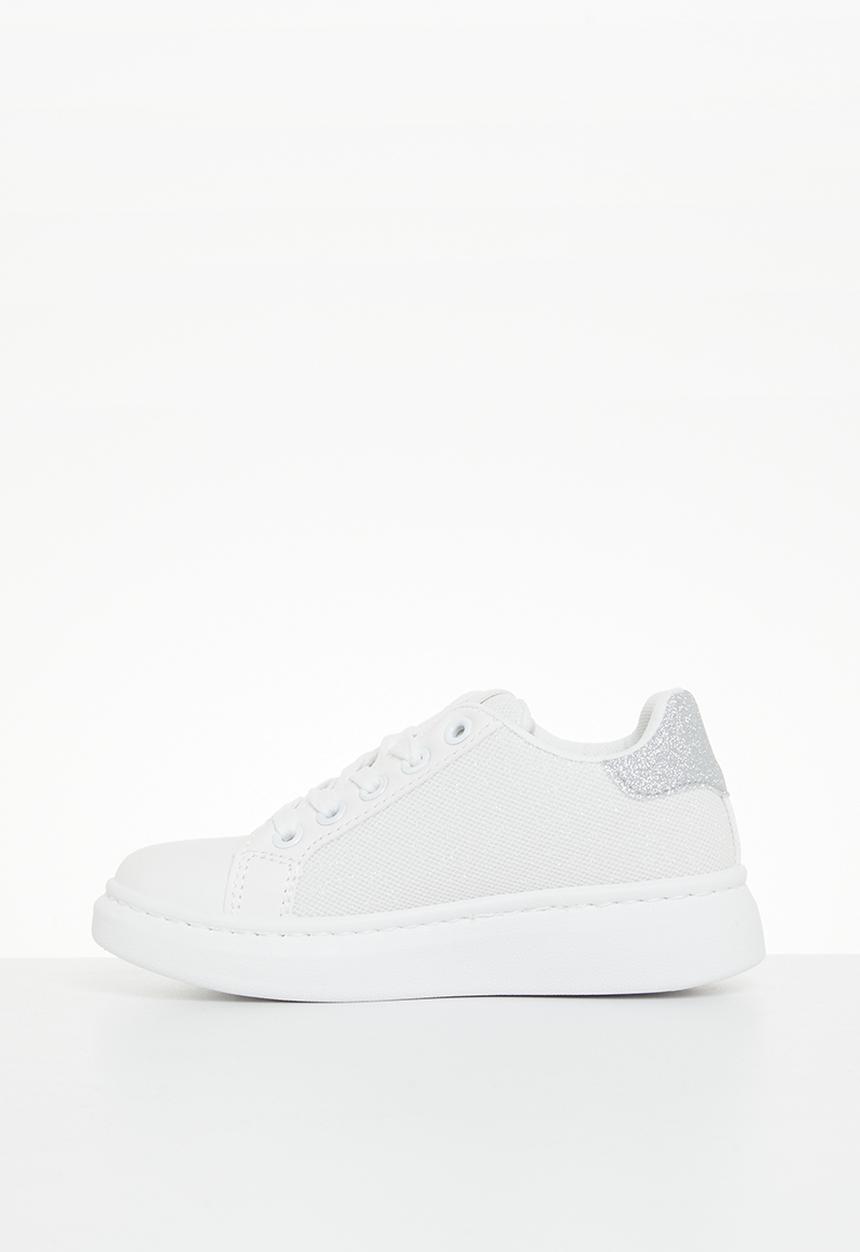 Pierre Cardin - Kids meshed embellished sneaker - white
