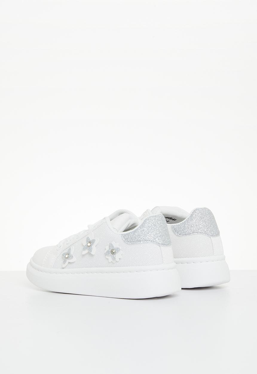 Pierre Cardin - Kids meshed embellished sneaker - white