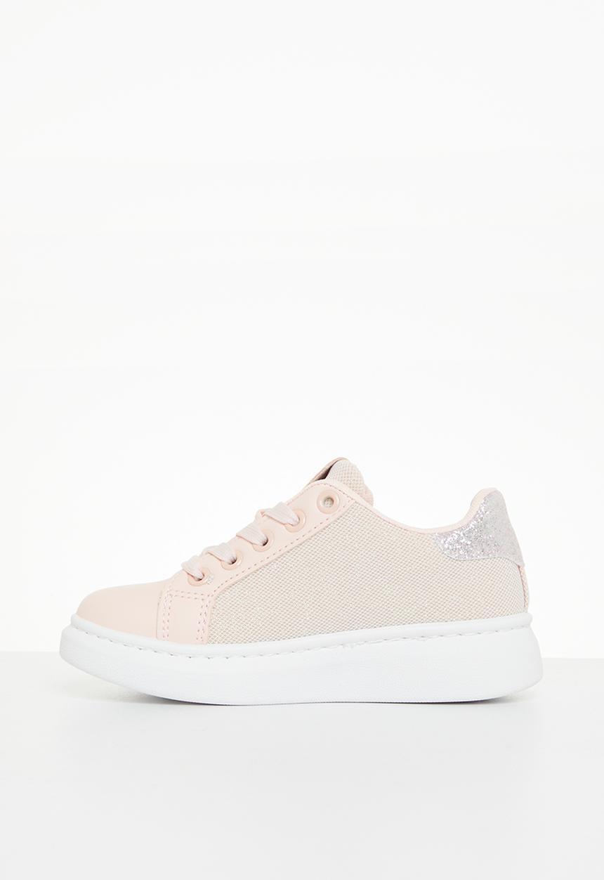Pierre Cardin - Kids meshed embellished star sneaker - pink