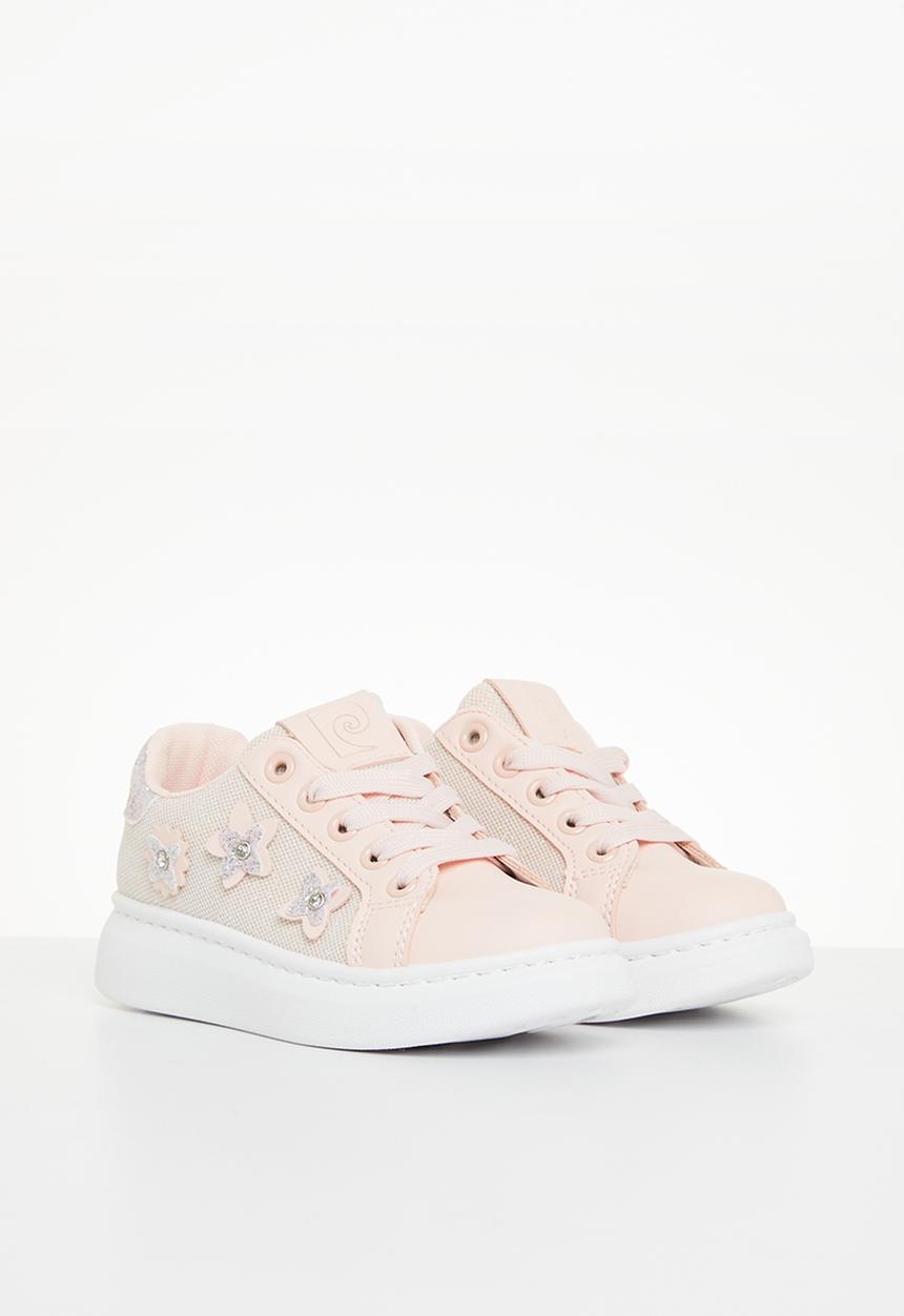 Pierre Cardin - Kids meshed embellished star sneaker - pink