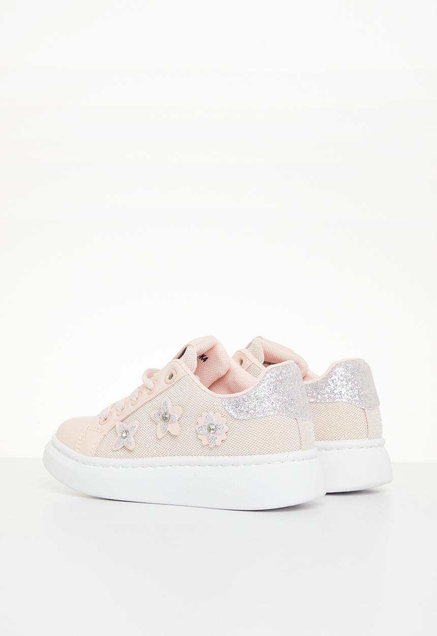 Pierre Cardin - Kids meshed embellished star sneaker - pink