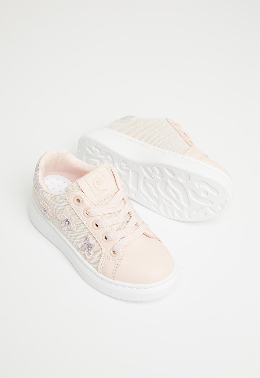 Pierre Cardin - Kids meshed embellished star sneaker - pink