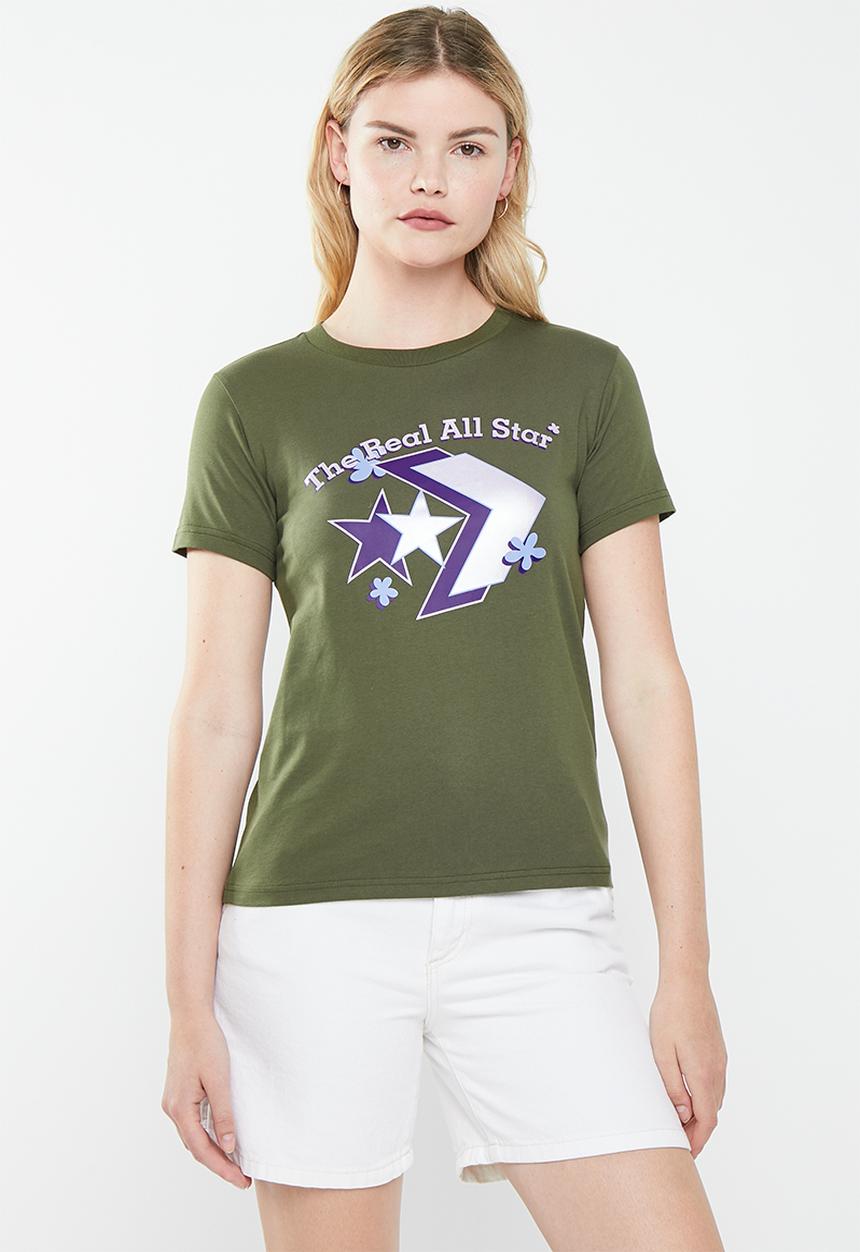 Converse - Converse logo remix women’s tee - cargo khaki