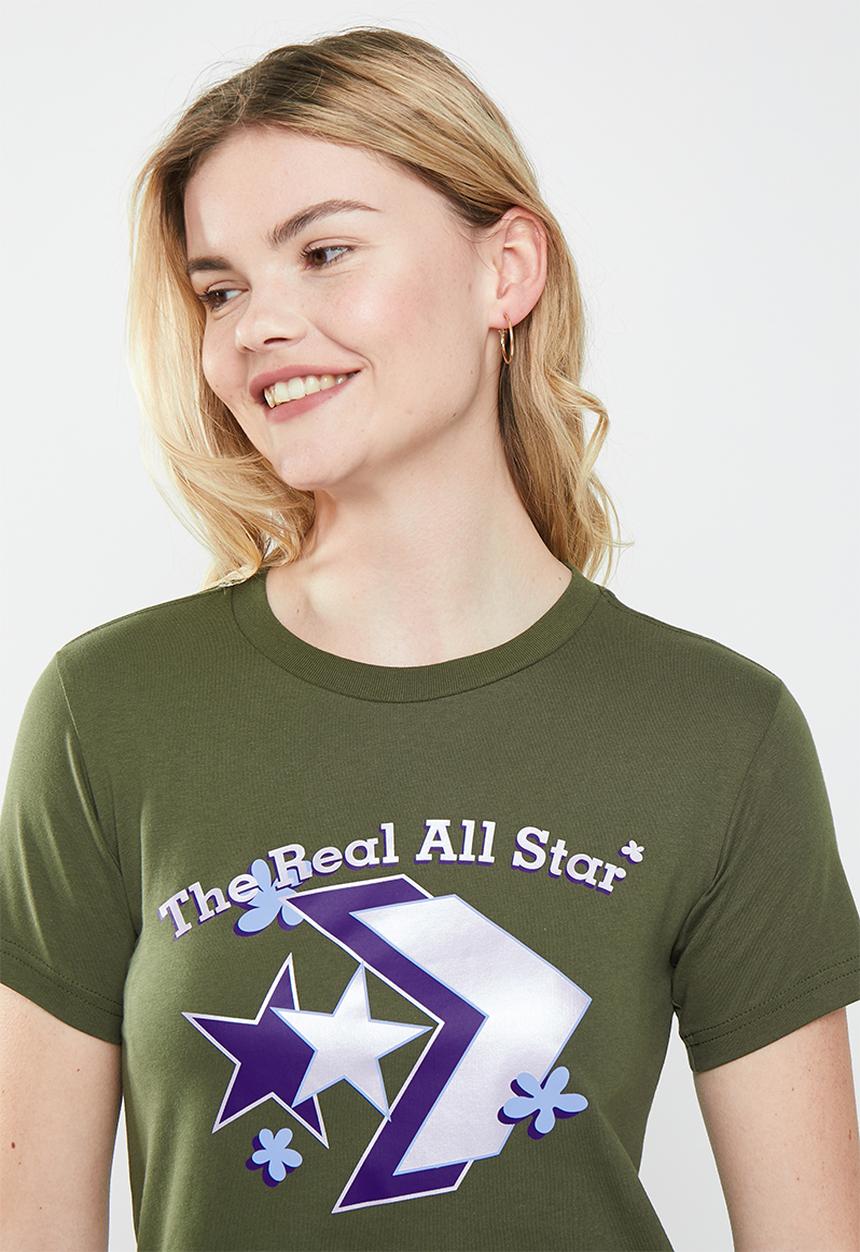 Converse - Converse logo remix women’s tee - cargo khaki