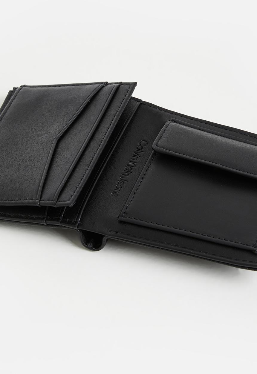 Calvin Klein - Mono textured small n/s trifold - black
