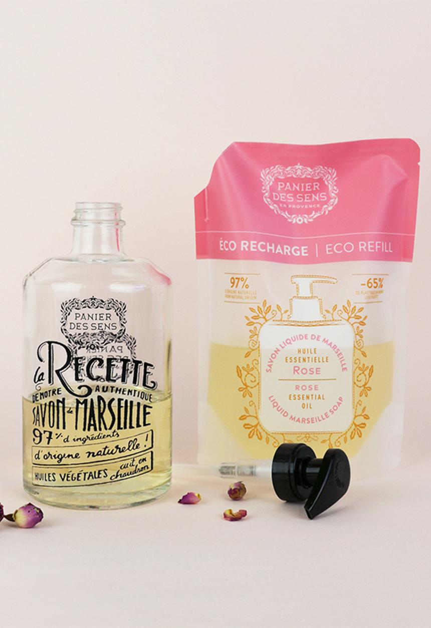 Panier Des Sens - Rejuvenating rose eco refill liquid marseille soap