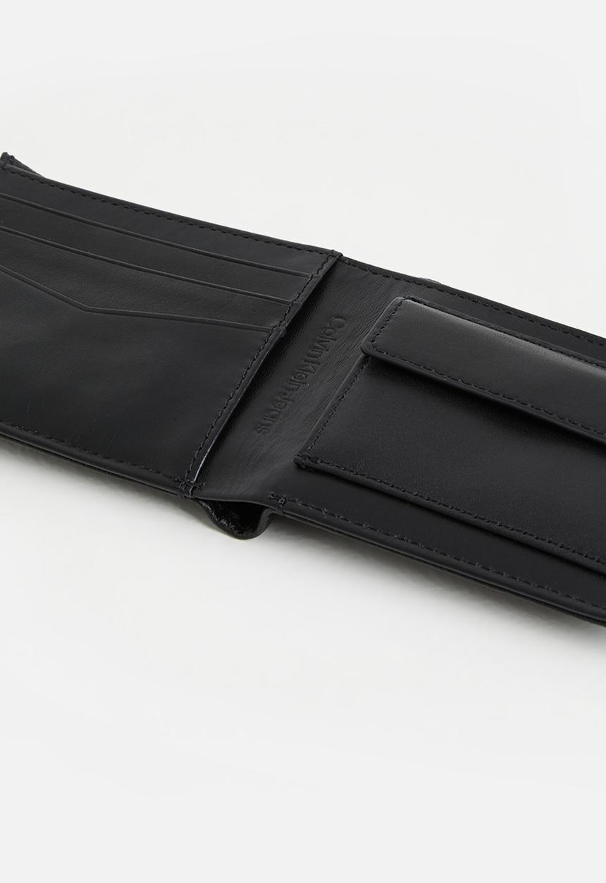 Calvin Klein - Mono textured bifold coin - black