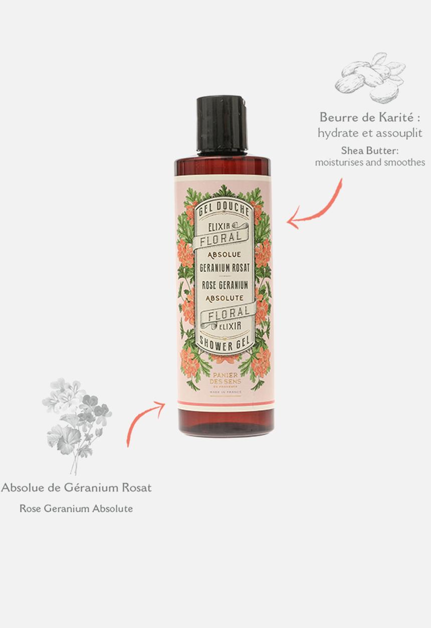 Panier Des Sens - Rose geranium shower gel