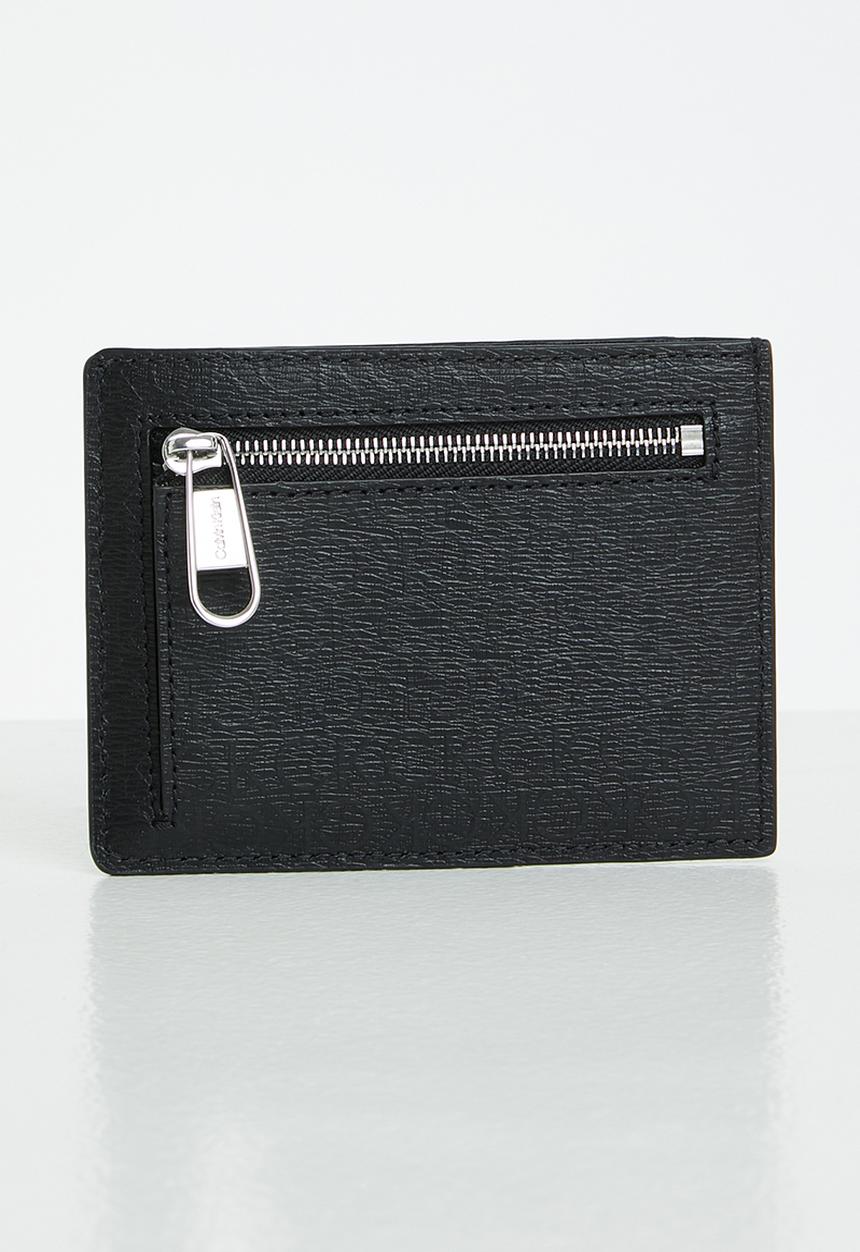 Calvin Klein - Minimalism mo id cardholder - black tonal mono