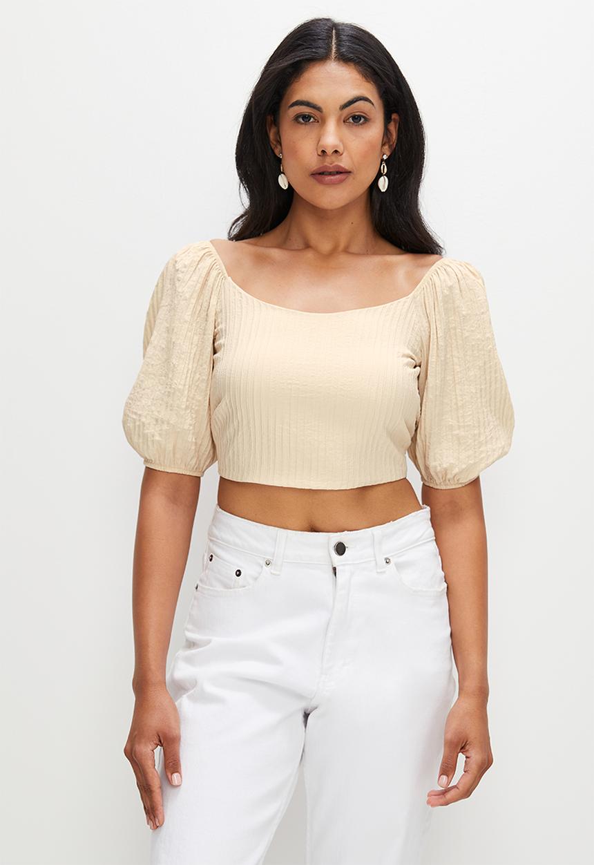 MILLA - Co-ord textured top - brazillian sand