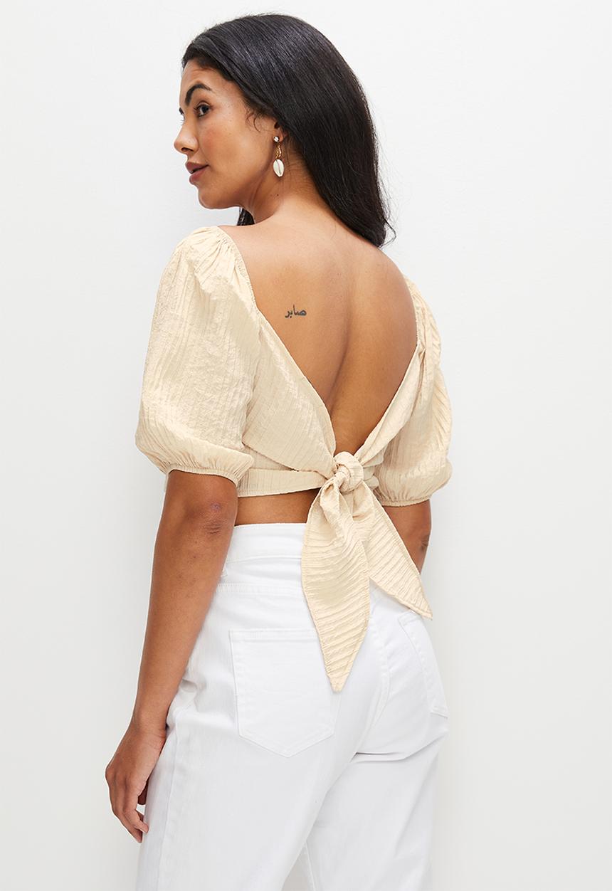 MILLA - Co-ord textured top - brazillian sand