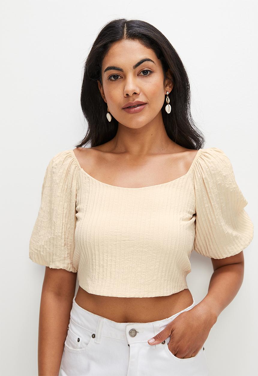 MILLA - Co-ord textured top - brazillian sand