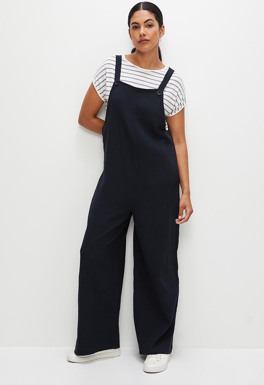 edit - Loose fit cotton jumpsuit - navy