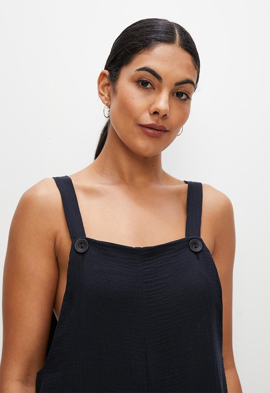 edit - Loose fit cotton jumpsuit - navy