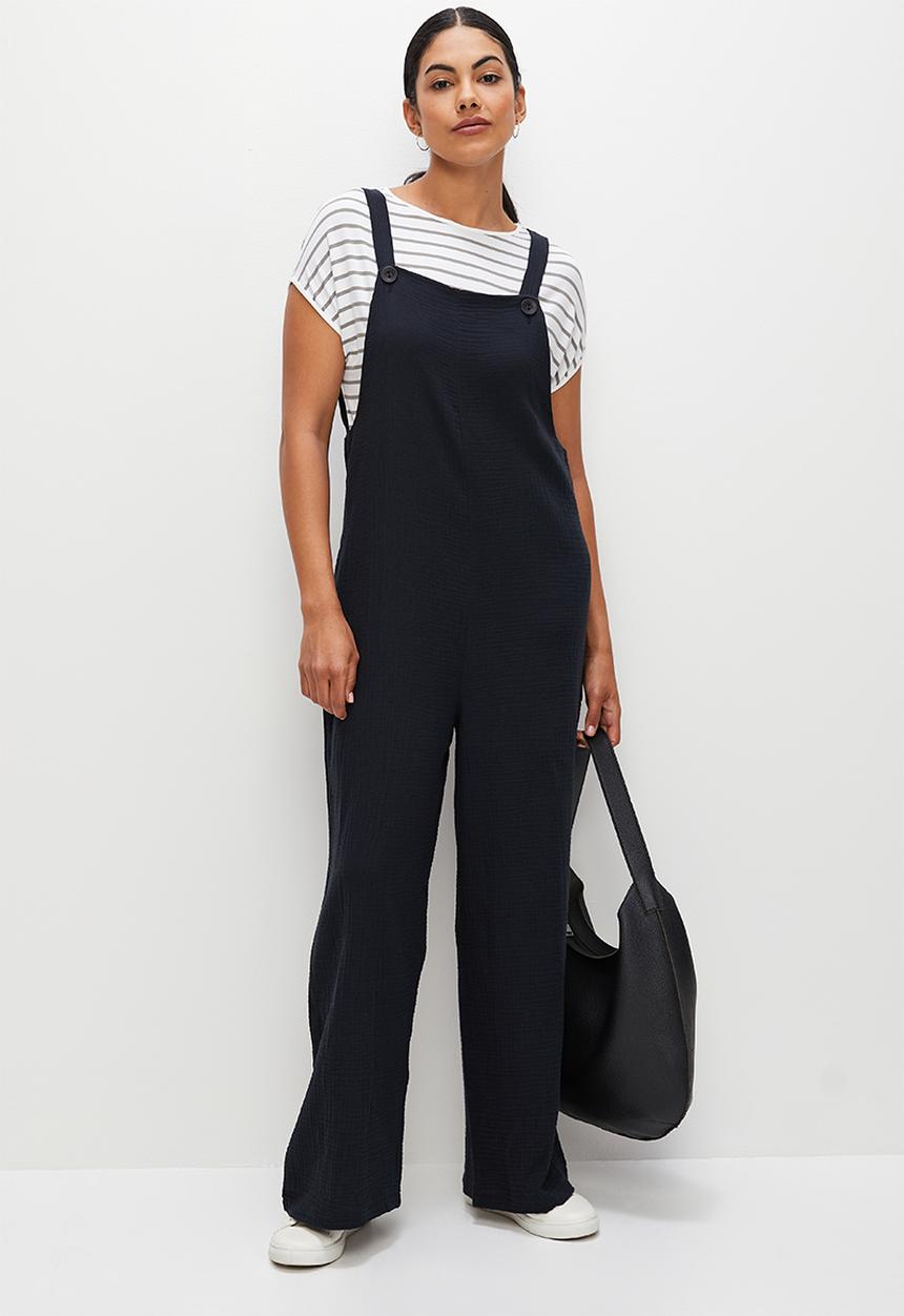 edit - Loose fit cotton jumpsuit - navy
