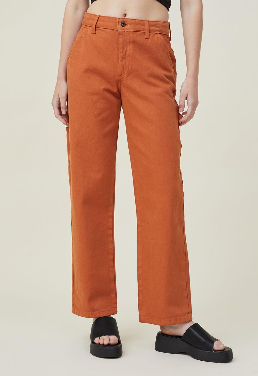 Cotton On - Petite carpenter jean - autumn brown