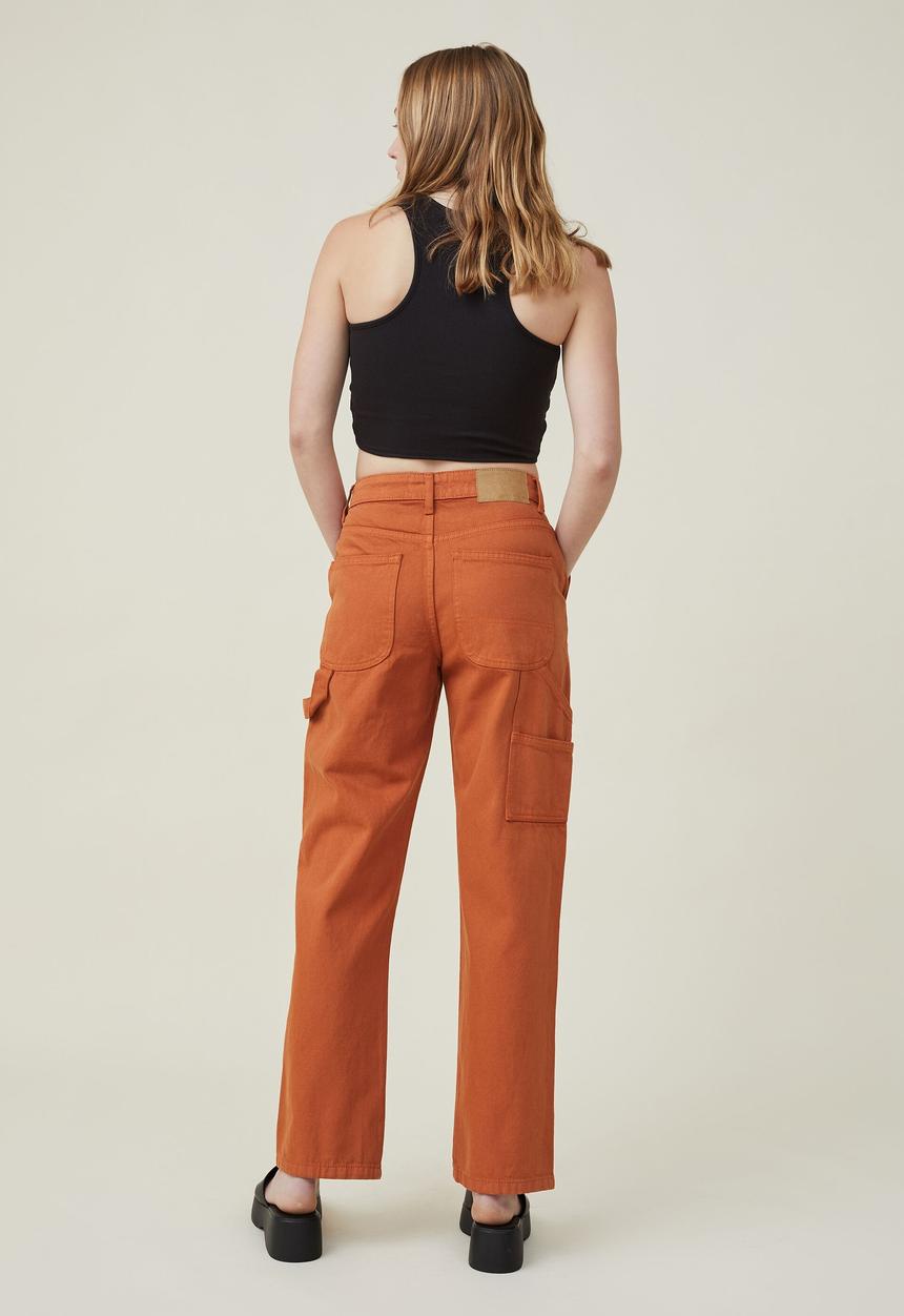 Cotton On - Petite carpenter jean - autumn brown