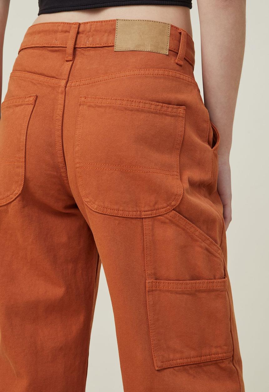Cotton On - Petite carpenter jean - autumn brown