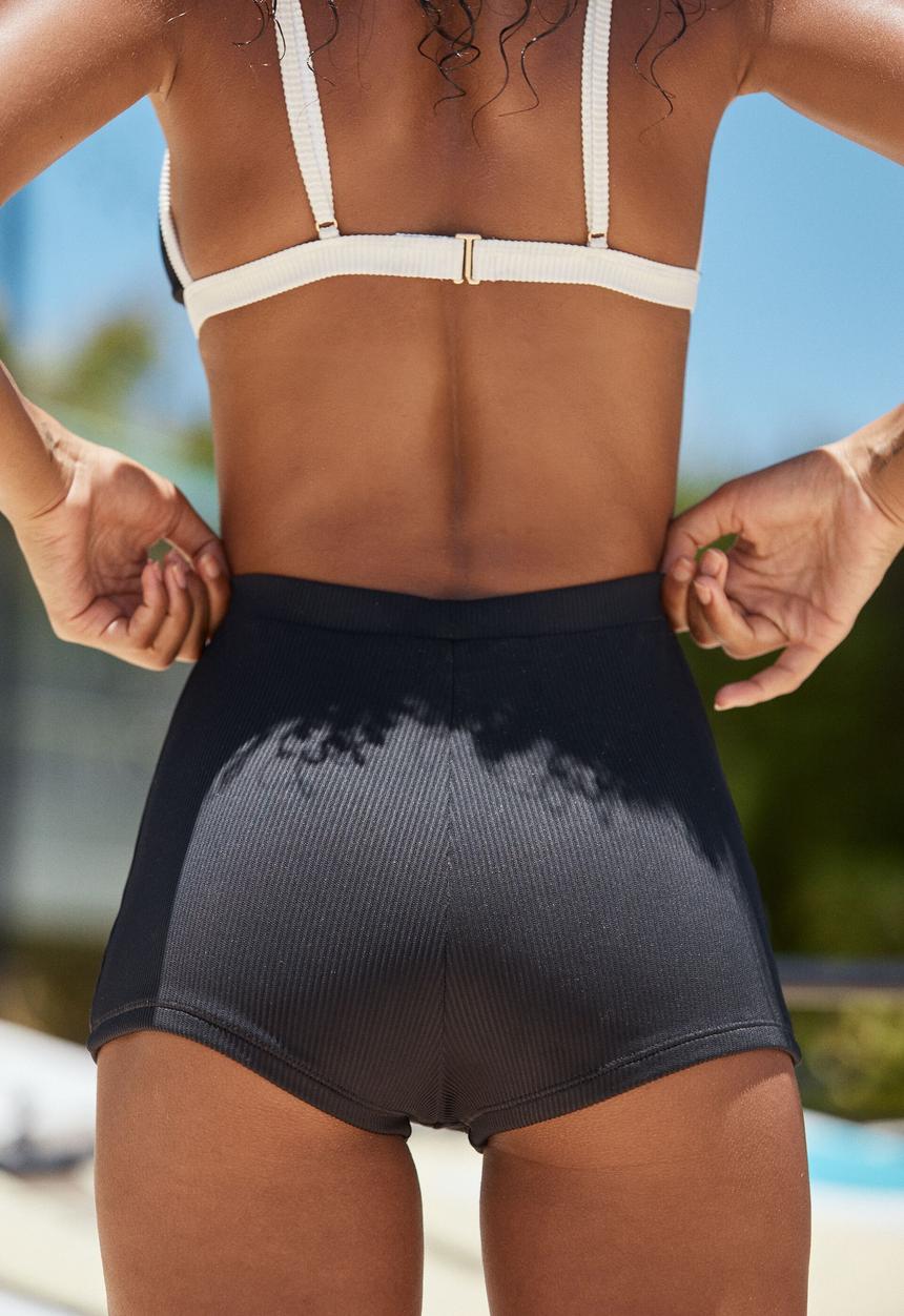 Cotton On - Swim shortie - black rib