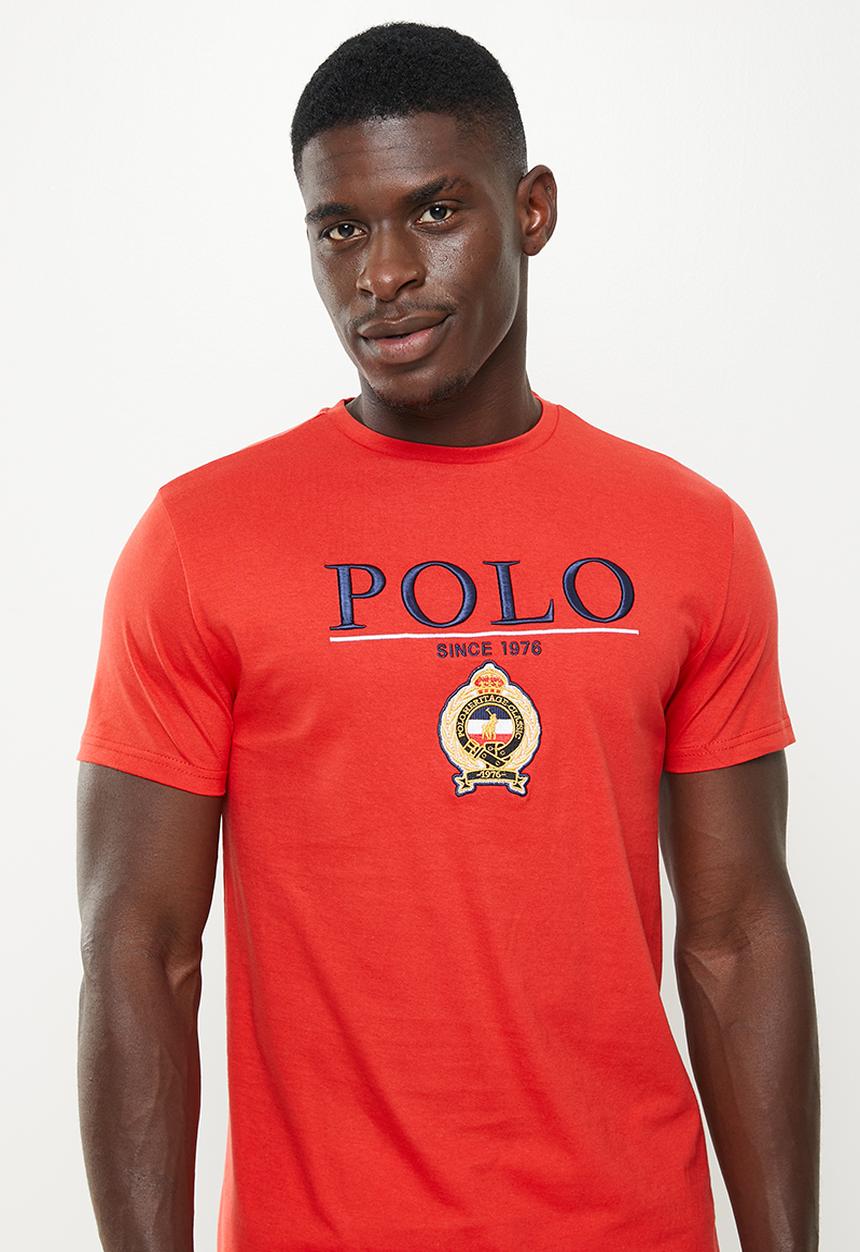 POLO - Men equestrian tee - red
