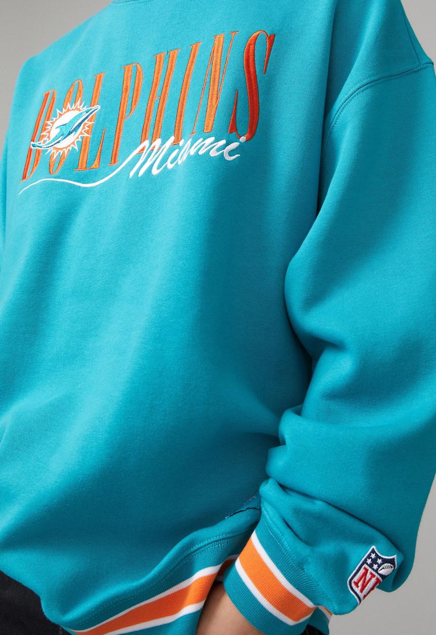 Factorie - Oversized nfl crew - lcn nfl teal/dolphins tipped
