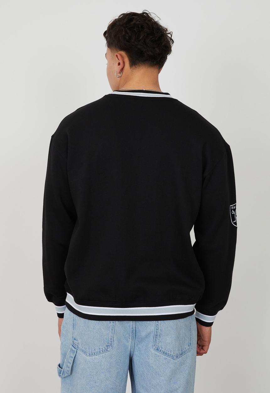 Factorie - Oversized nfl crew - lcn nfl black/raiders tipped