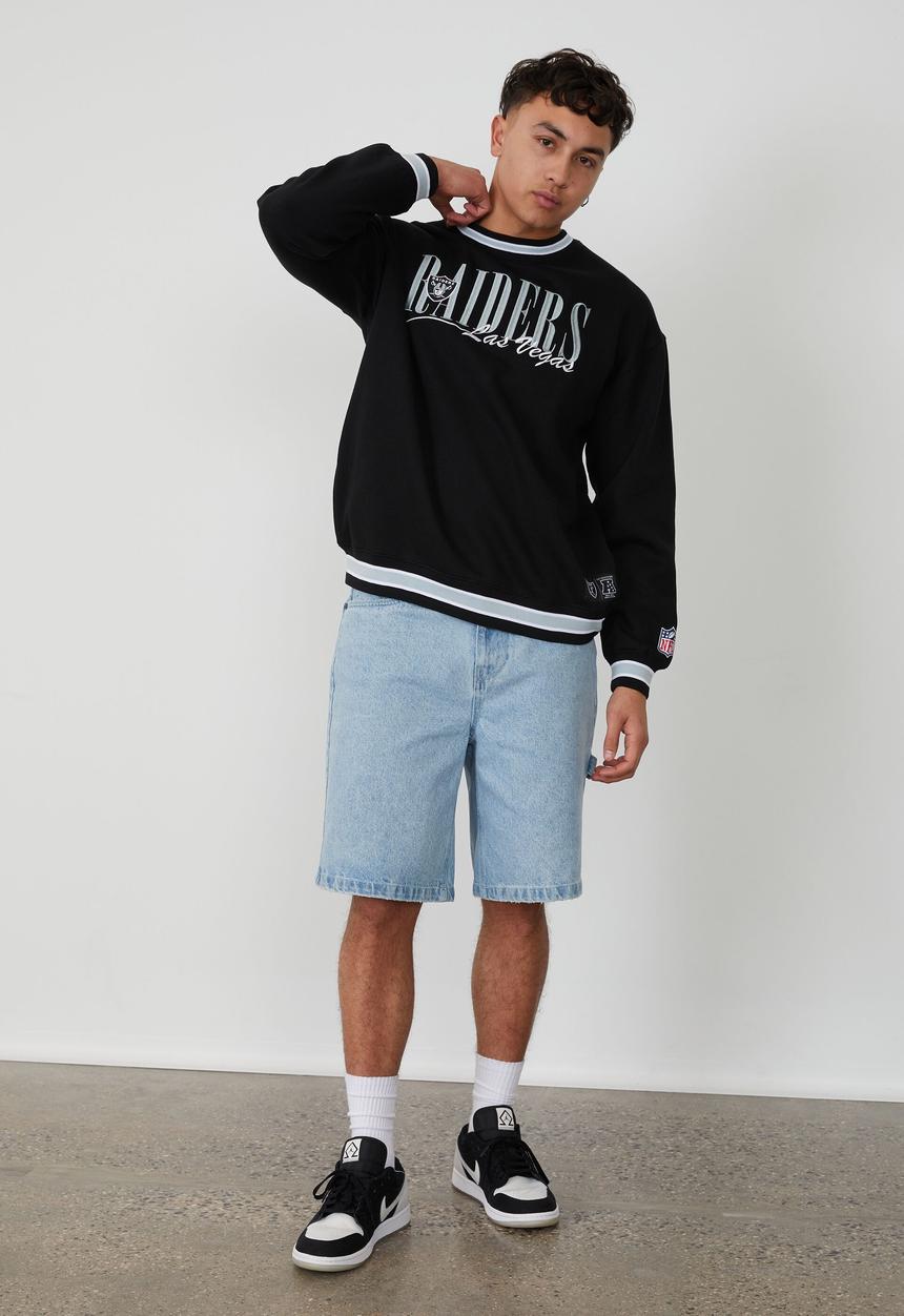 Factorie - Oversized nfl crew - lcn nfl black/raiders tipped