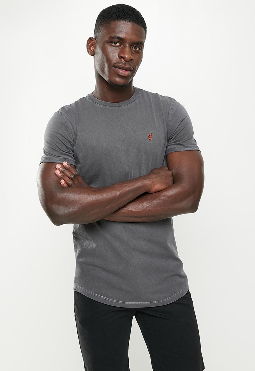 POLO - Men pjc clive short sleeve overdyed tee - black