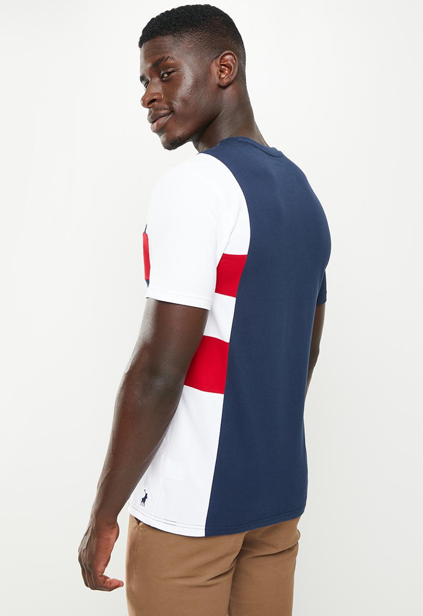 POLO - Men sport nonkosi colour block tee - navy