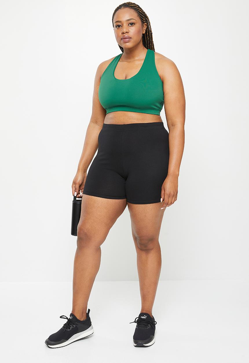 Cotton On - Curve  active strappy sports crop - verdant green