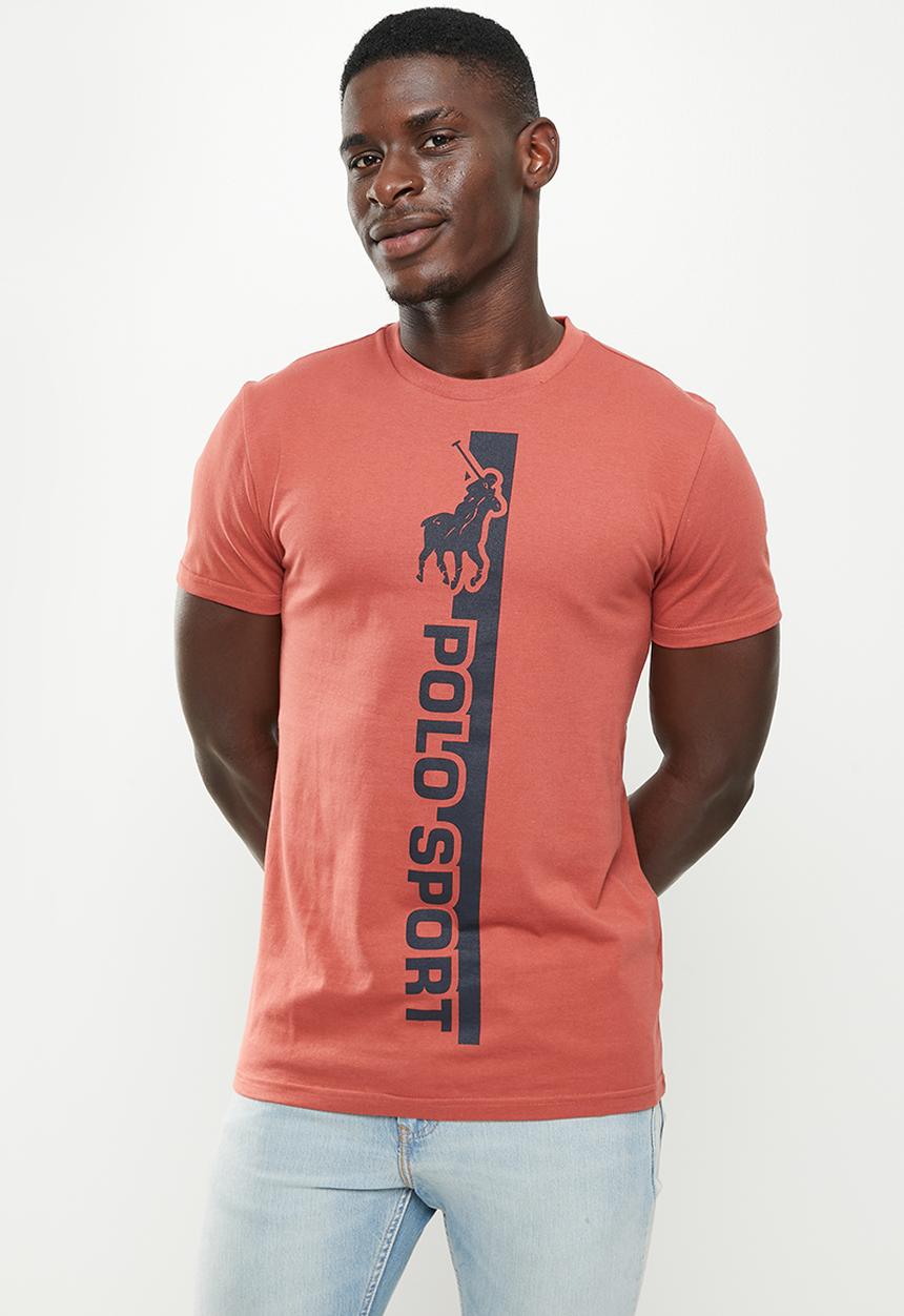 POLO - Men sport kabelo logo tee - brick